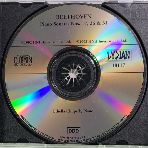 🦋 Beethoven Piano Sonatas Tempest 17 26 & 31 Classical CD Ethella Chuprik Piano - Picture 2 of 4